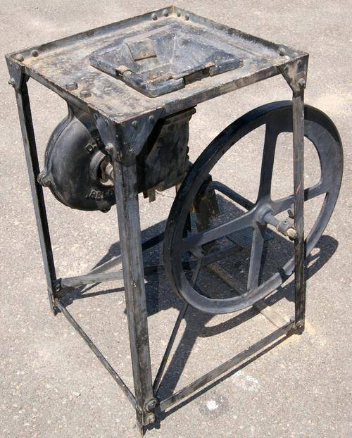 Antique Blacksmith Metal Fire Blower & Firepot