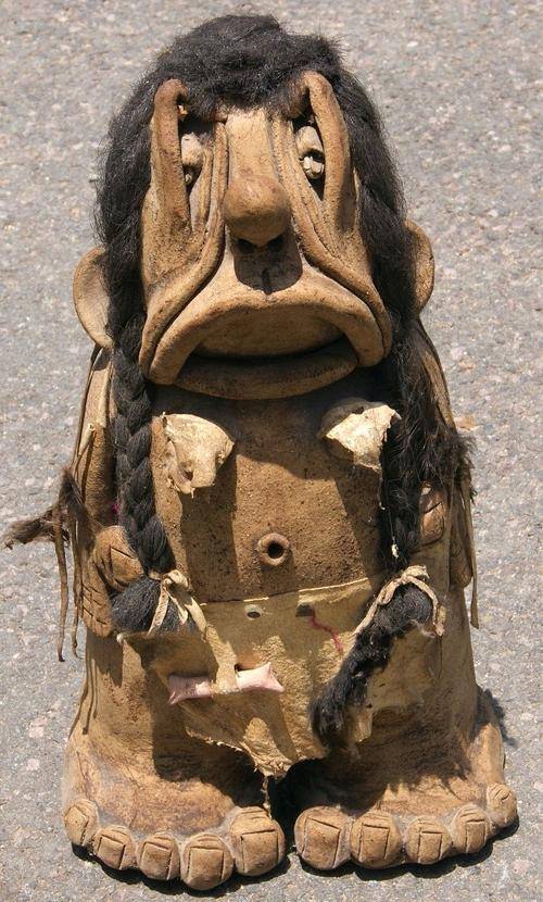 Female Garden Troll Clay Ornament