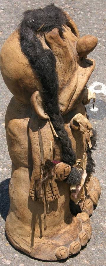 Female Garden Troll Clay Ornament