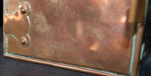 Vintage Nautical Port Side Copper and Brass Red Signal Electric Lantern