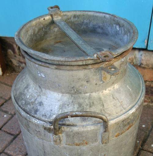 Vintage Med Metal Milk Churn or Can