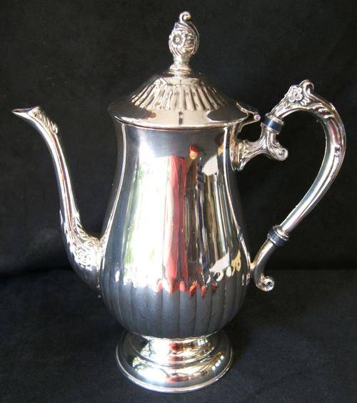 Antique Tall Silver Plated Tea/Coffee Pot