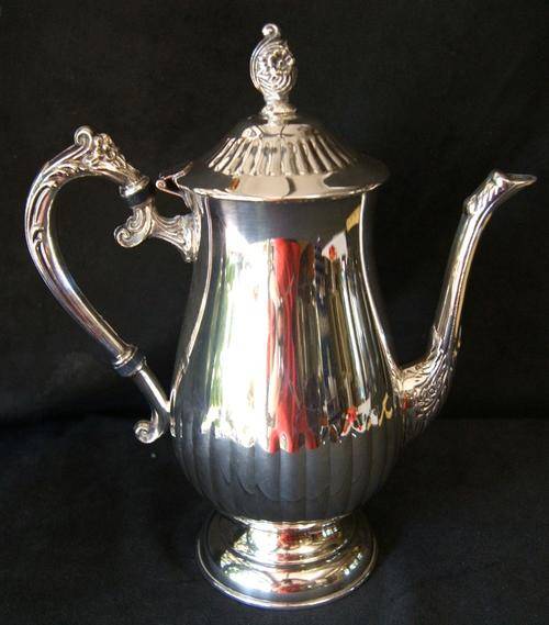 Antique Tall Silver Plated Tea/Coffee Pot