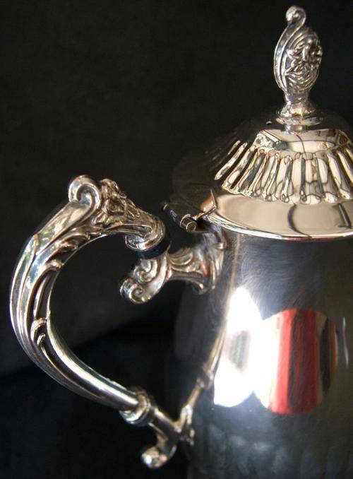 Antique Tall Silver Plated Tea/Coffee Pot