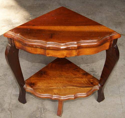 Vintage Imbuia 2 Tier Corner Side Table