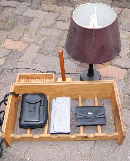 Lamp, Wallets, Wine Rack Bulk Buy