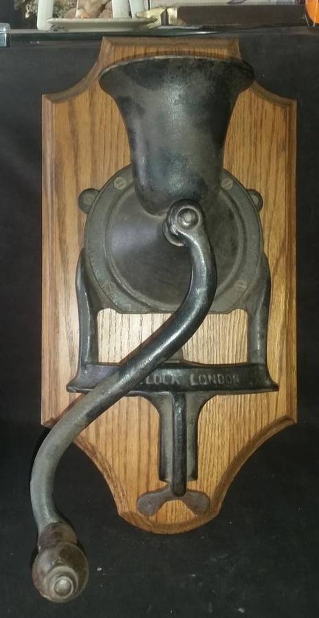 Antique Large Love Lock No.3 Cast Iron Coffee Mill Grinder - Made in England