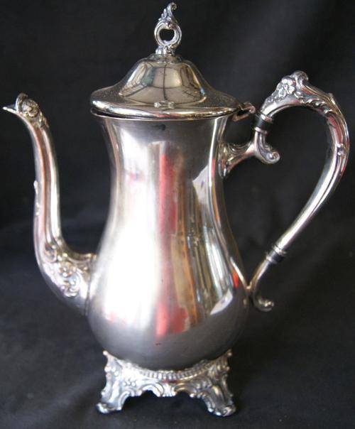 Vintage EMESS Silver Plated Tall Ornate Coffee Pot