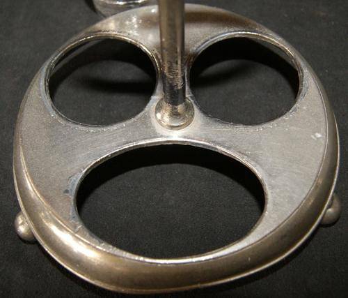 Vintage Silver Plat on Copper 3pc Breakfast Condiment Set