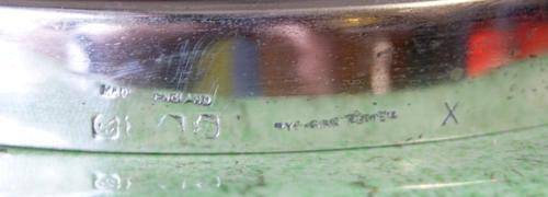 Vintage Green Midwinter Burslem Gold Leaf Silver Plated Rimmed Bowl