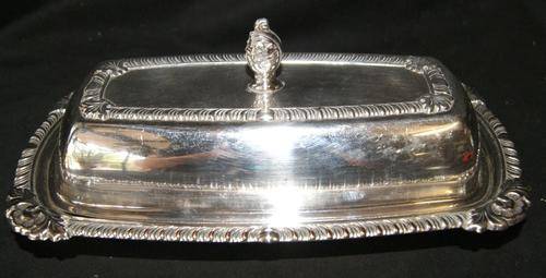 Vintage EMESS Silver Plated Butter Dish