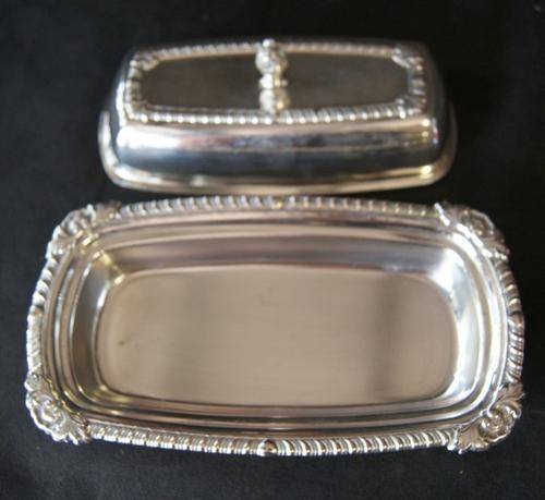 Vintage EMESS Silver Plated Butter Dish