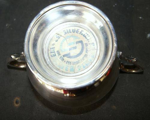 Vintage EMESS Silver Plated Sugar Bowl with Lid