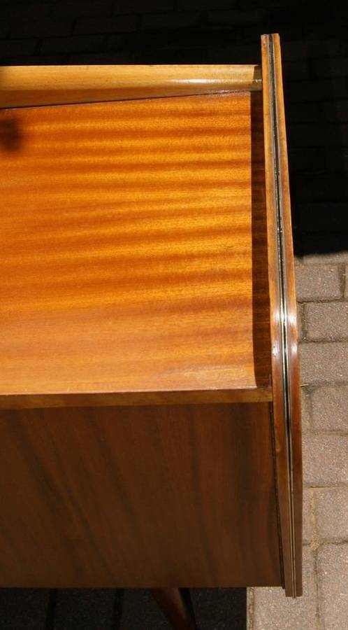 Vintage Art Deco Mirrored Glass Top Dressing Table