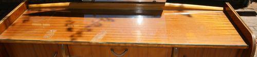 Vintage Art Deco Mirrored Glass Top Dressing Table