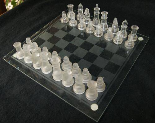 Glass Chest Set with Glass Board