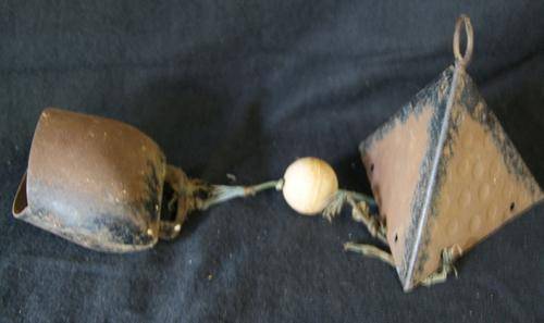 Vintage Handmade Metal Cow Bell Wind Chime