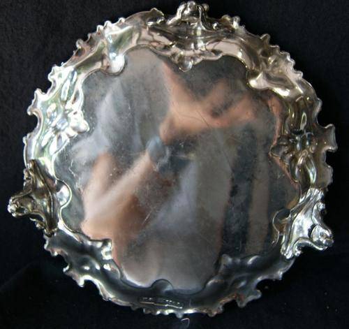 Vintage American Corbell & Co Silver Plated 3 Leg Salver