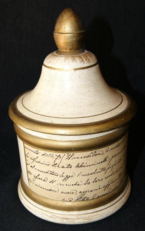 Vintage Ceramic Lidded Tea or Biscuit Barrel - Made in Italy