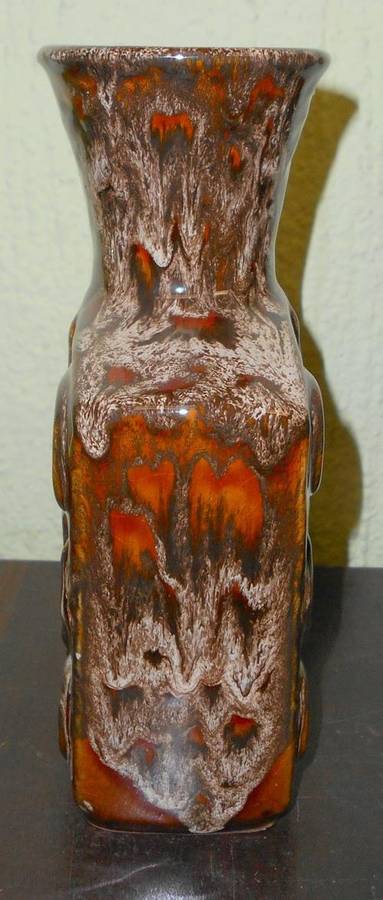 Vintage 70's Handmade Brown Ceramic Pottery Bottle