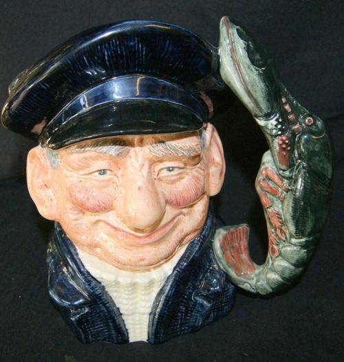 Royal Doulton Porcelain Large Character Toby Jug The Lobster Man - D6617