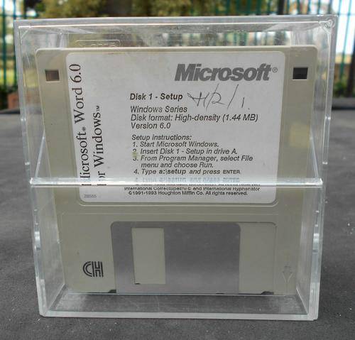 Vintage Microsoft Windows Word 6.0 3.5 Inch Stiffy Setup Disks