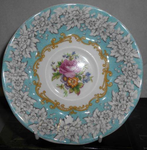 Vintage Royal Albert Enchantment Blue Round Edge Cup Saucer