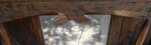 Vintage Hand Made Mantel Shelf with Original Mirrors