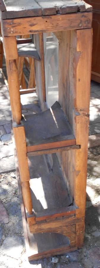 Vintage Hand Made Mantel Shelf with Original Mirrors