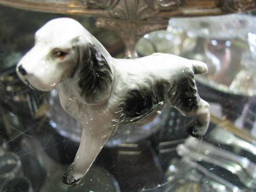 @%@%BLACK/WHITE DOG..... LOVELY OLD PIECE @%@%