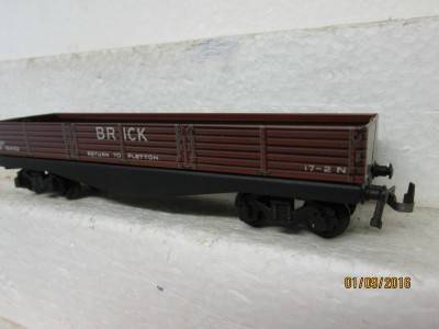 HO/OO SCALE : TRIX TWIN RAILWAY BRICK 50T OPEN GOODS (Reduced to clear) - LOT 885J