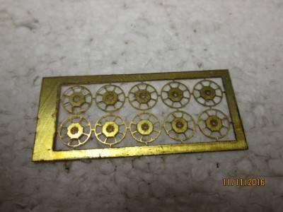 HO SCALE BRASS SAR BRAKE WHEELS x10 - LOT 758K