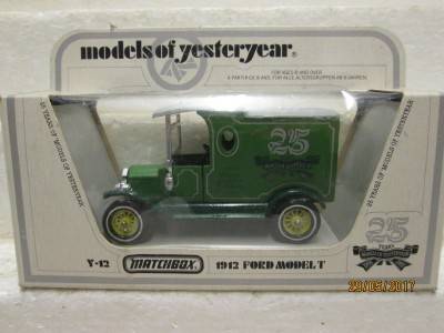 DIE CAST MOY Y-12 1912 FORD MODEL T (25 YEARS MOY 1956 -1981 SILVER JUBILEE EDITION) - LOT 341M