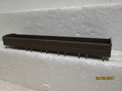 HO SCALE : CMD SAR DZ BROWN WAGON BODY - LOT 722N