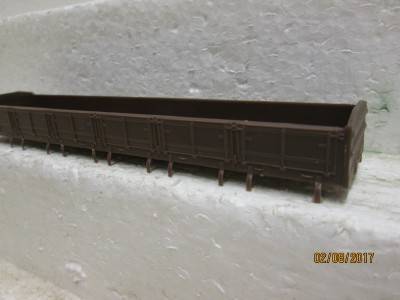 HO SCALE : CMD SAR DZ BROWN WAGON BODY - LOT 723N