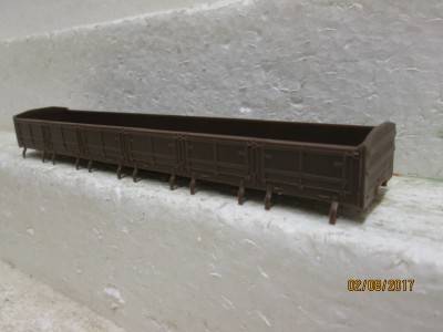 HO SCALE : CMD SAR DZ BROWN WAGON BODY - LOT 724N