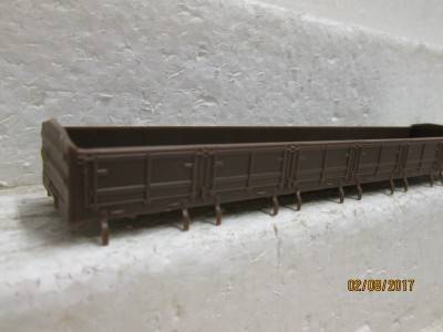 HO SCALE : CMD SAR DZ BROWN WAGON BODY - LOT 726N