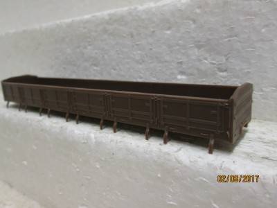 HO SCALE : CMD SAR DZ BROWN WAGON BODY - LOT 726N