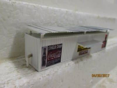 HO SCALE : SAR x1 SPAZA SHOP (MADE FROM 40' CONTAINER) - LOT 341P