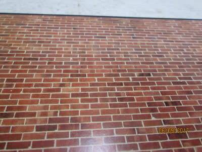 HO/OO SCALE : x6 BROWN BRICK HARD CARDBOARD SHEETS - LOT 357P