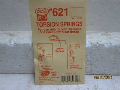 HO SCALE : KADEE TORSION SPRINGS No 621 (1 DOZEN) - LOT 758P