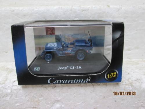 CARARAMA JEEP CJ-2A DARK BLUE (BOXED) - LOT 560T
