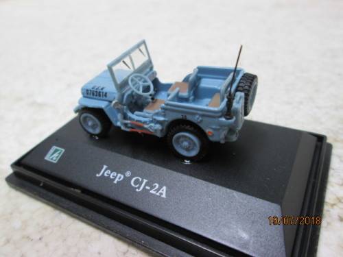 CARARAMA JEEP CJ-2A LIGHT BLUE (BOXED) - LOT 561T