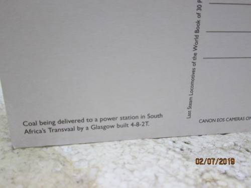 RAILWAY POSTCARSDS x20 (LAST STEAM LOCOMOTIVES OF THE WORLD) - LOT 625W