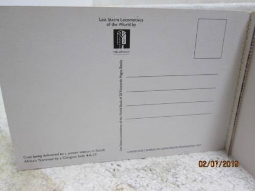 RAILWAY POSTCARSDS x20 (LAST STEAM LOCOMOTIVES OF THE WORLD) - LOT 625W