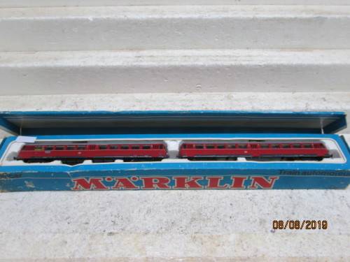REDUCED TO CLEAR : HO SCALE : MARKLIN : RAIL BUS LOCOMOTIVE SET (BOXED) - LOT 155X