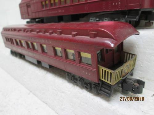 S SCALE : AMERICAN FLYER COACHES x3 - LOT 784X