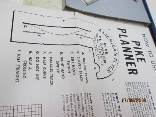 S SCALE : AMERICAN FLYER PIKE PLANNING KIT NO 731 (BOXED) - LOT 788X