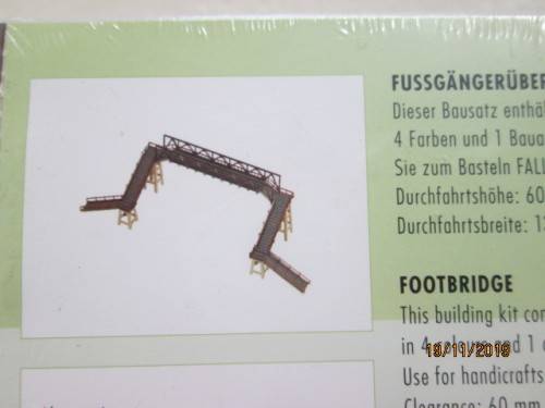N SCALE : FALLER FOOTBRIDGE KIT (BOXED) - LOT 525Y