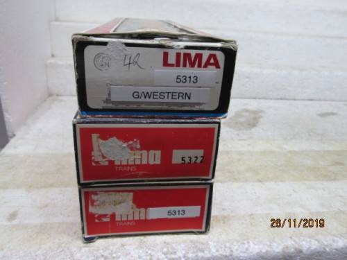 HO SCALE : LIMA GREAT WESTERN x3 COACHES (BOXED) - LOT 675Y